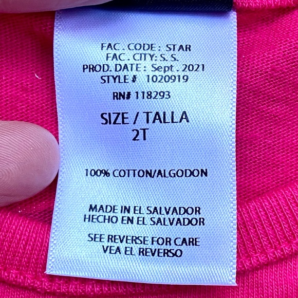 NWT Bundle Girls Kids Harley Davidson Winged Blue Pink Tops Size 2T 2 - Picture 9 of 10